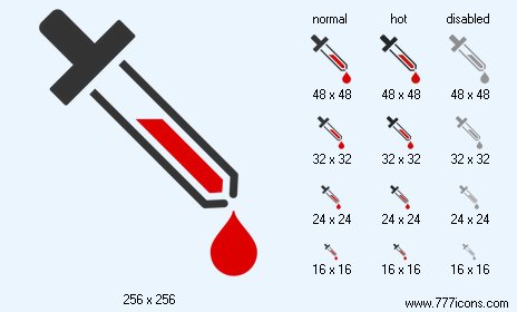 Blood Pipette Icon Images