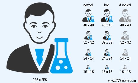 Chemical Scientist Icon Images