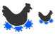 Chicken virus icons