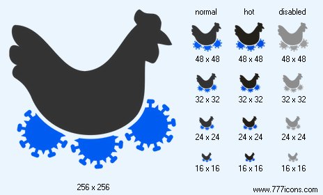 Chicken Virus Icon Images