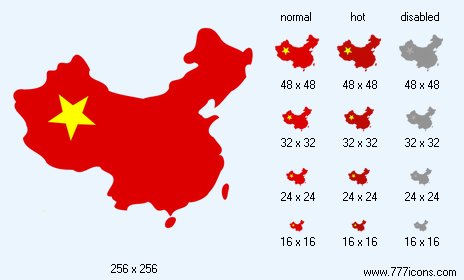 China Map Icon Images