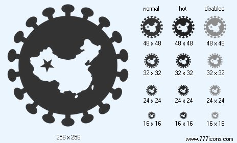 Chinese Virus Icon Images