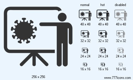 Coronavirus Lecture Icon Images