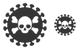 Deadly virus icons