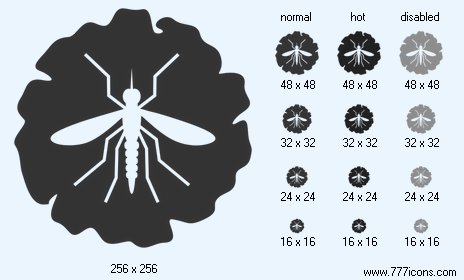 Dengue Fever Virus Icon Images