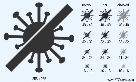 Disinfect Coronavirus Icon Images