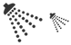 Disinfection shower icons