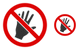 Do not touch icons