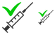 Done vaccination icons