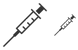 Empty syringe icons
