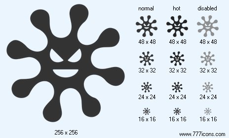 Evil Bacteria Icon Images