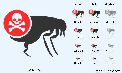 Flea Pesticide Icon Images