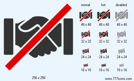 Forbidden Handshake Icon Images