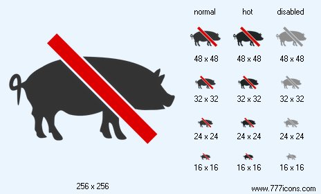 Forbidden Pork Icon Images