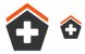 Hospital building icons