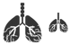 Lungs cancer icons