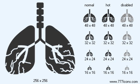 Lungs Cancer Icon Images