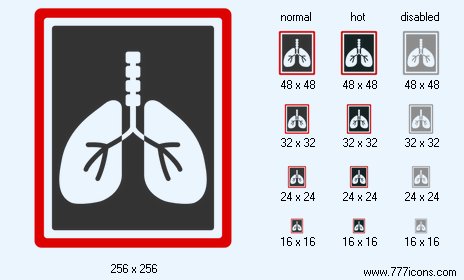 Lungs X-Ray Photo Icon Images