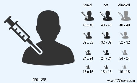 Man Vaccination Icon Images