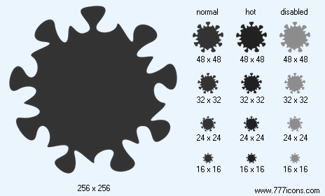 MERS Virus Icon Images