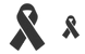 Mourning ribbon icons