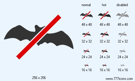 No Bats Icon Images