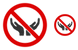 No care hands icons