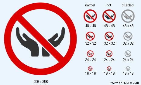 No Care Hands Icon Images