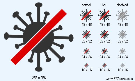 No Coronavirus Icon Images