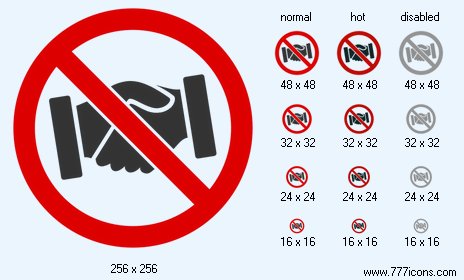 No Handshakes Icon Images