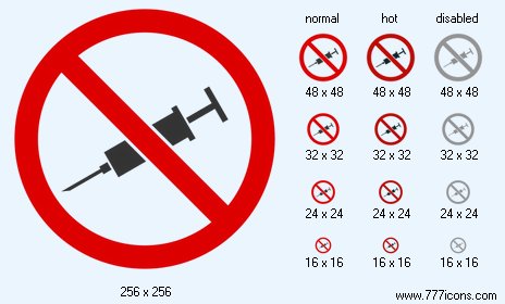 No Injection Icon Images