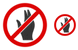 No manage hand icons