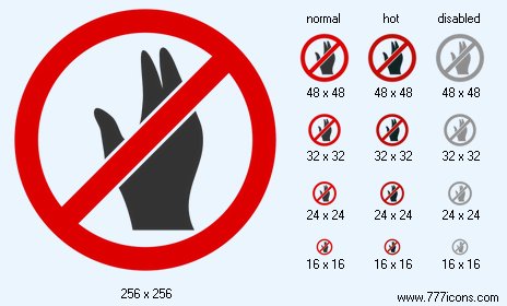 No Manage Hand Icon Images