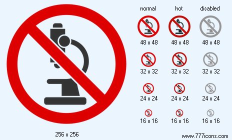 No Microscope Icon Images