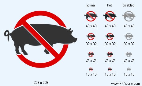 No Swine Icon Images