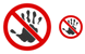 No touch hand icons