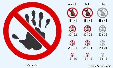 No Touch Hand Icon Images