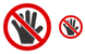 No touch palm icons