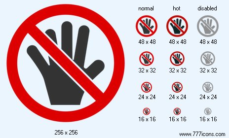 No Touch Palm Icon Images