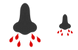 Nose infection icons