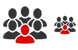People crowd icons