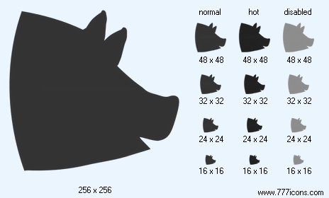Pig Head Icon Images