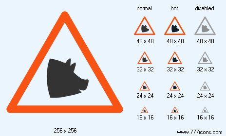 Pork Warning Icon Images
