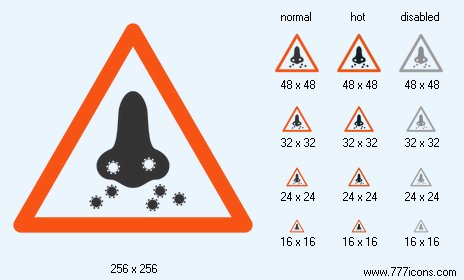 Respiratory Infection Warning Icon Images