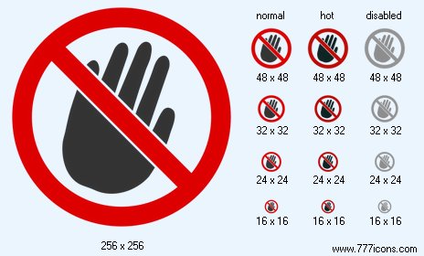 Restricted Hand Icon Images