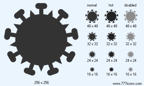 SARS Virus Icon Images