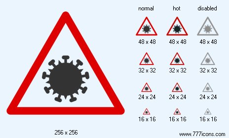 SARS Virus Warning Icon Images