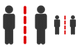 Social isolation icons