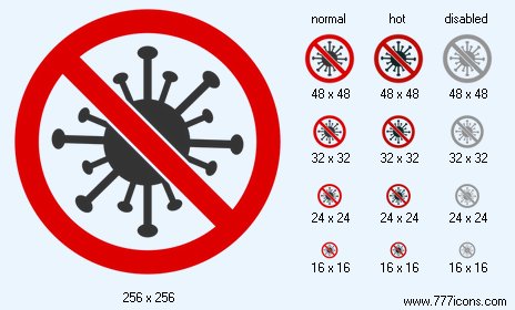 Stop Coronavirus Icon Images