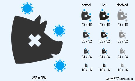 Swine Flu Icon Images